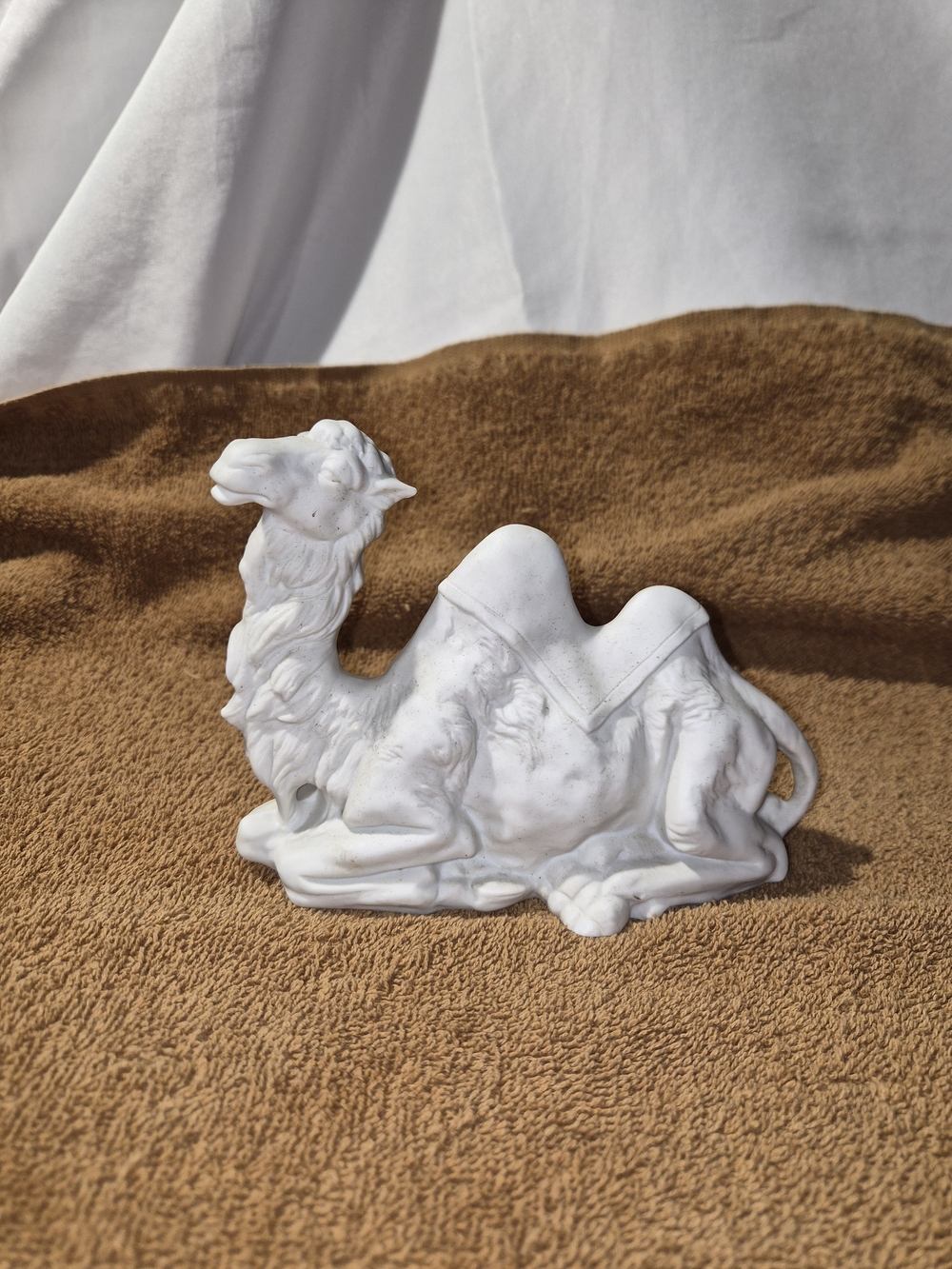 Vintage Homco white bisque porcelain camel figurine